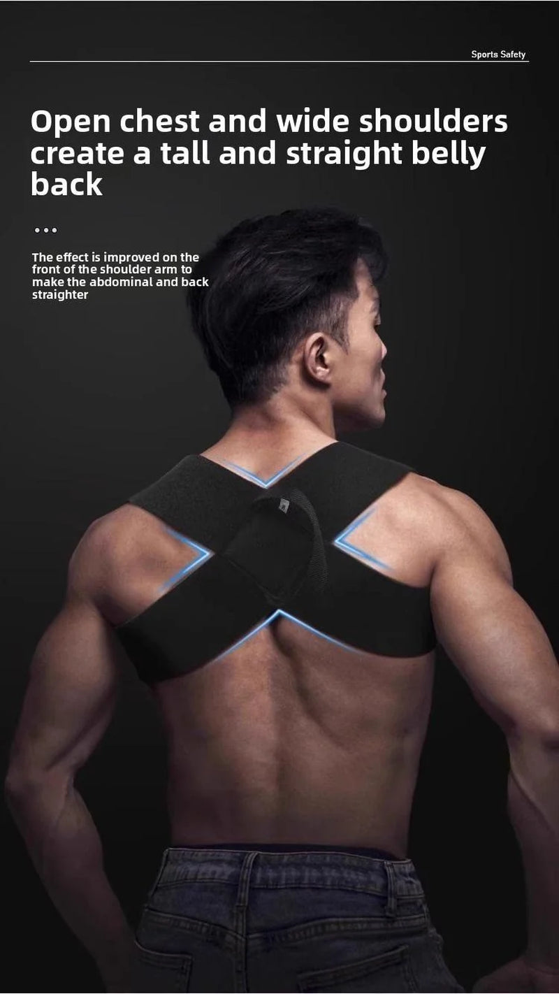 Fitness Heavy Shoulder Straps, Adjustable Fitness Posture Corrector Training Straps, Back Straightener Posture Corrector for Men Weight Training, Press Lifts, Chest Straight, Bench Presses