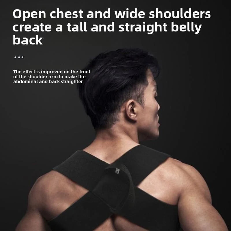 Fitness Heavy Shoulder Straps, Adjustable Fitness Posture Corrector Training Straps, Back Straightener Posture Corrector for Men Weight Training, Press Lifts, Chest Straight, Bench Presses