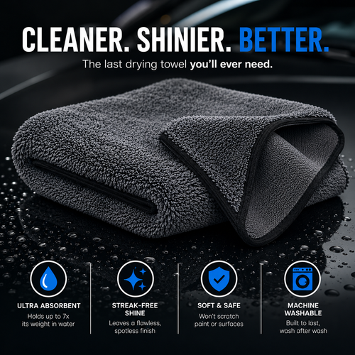 Microfiber Cleaning Cloth, 36"X 24" Extra Large Microfiber Towels, Ultra Absorbent Car Washing Towels, Reusable Lint Free Streak Free Cleaning Rags for Car, Kitchen, and Window, 1300 Washes