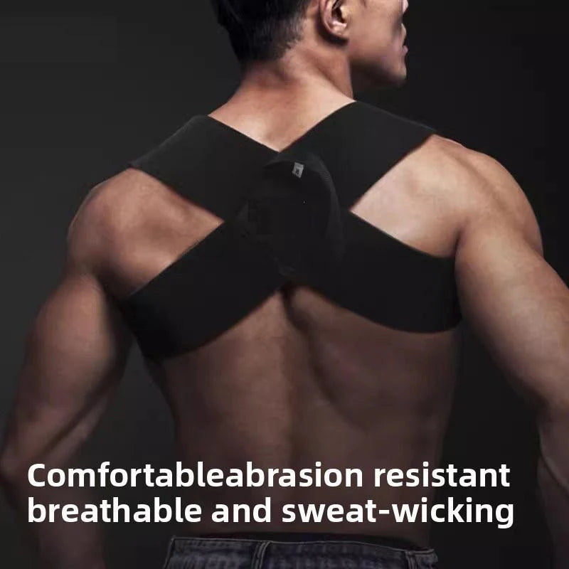 Fitness Heavy Shoulder Straps, Adjustable Fitness Posture Corrector Training Straps, Back Straightener Posture Corrector for Men Weight Training, Press Lifts, Chest Straight, Bench Presses
